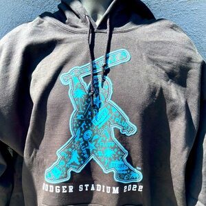 New Fluffy 2022 Dodger Stadium Long Sleeve Hoodie (XL)